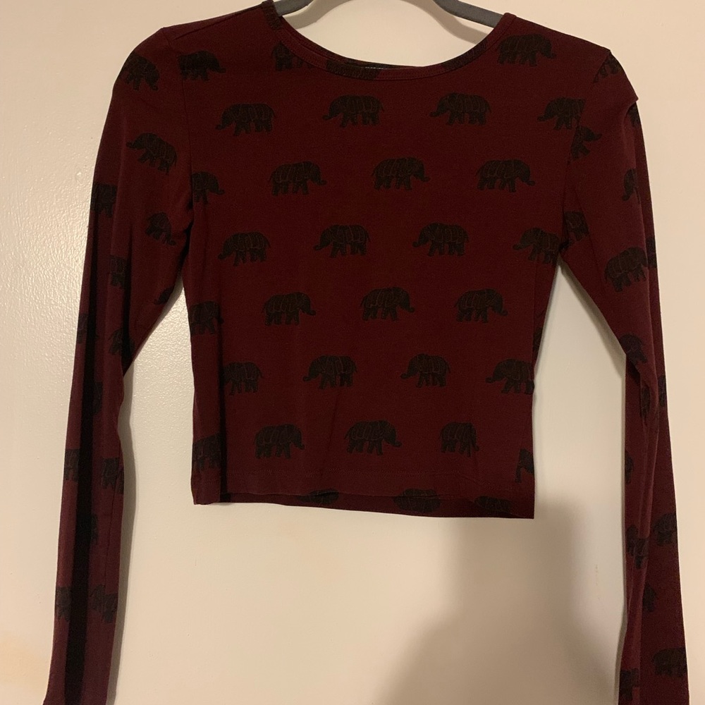 Women’s long sleeve crop top